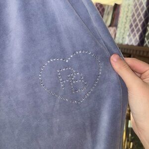 Playboy Rhinestone Logo Lavender Purple Gray Pants